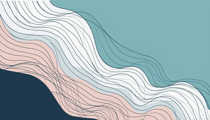 vector illustration of wind flow patterns, abstract curved lines, minimalist style
