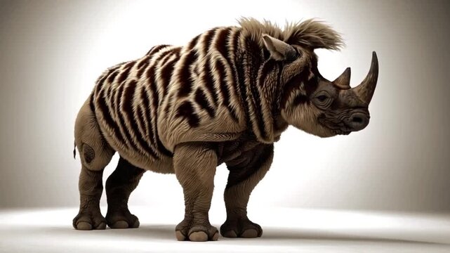 Wooly rhinoceros moving a little