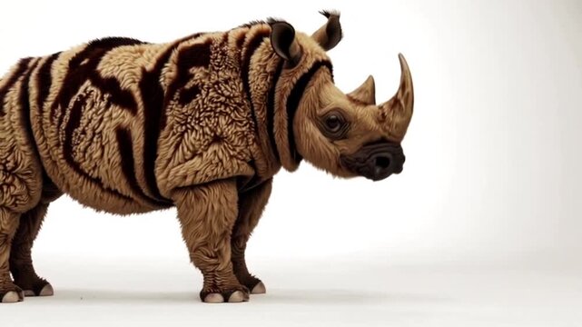 Wooly rhinoceros moving a little