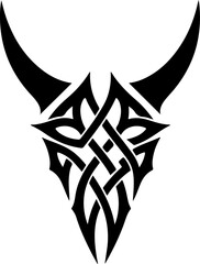 Tribal Flame Leaf Knot Symbol Vector