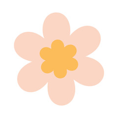 Simple Pastel Daisy Flower Vector Illustration