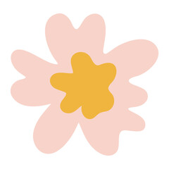 Soft Pastel Daisy Flower Vector Illustration