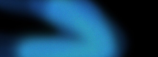 Dark Moody Abstract Background with Grainy Blue Gradient and Soft Light, Minimalist Lo-fi Texture for Web Header and Social Media