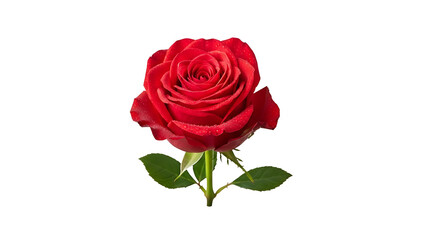 Naklejka premium Rose flower Valentine images isolated on white cut out on PNG. AI GENERATED.