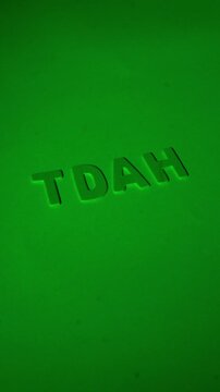 Adhd acronym tdah mental health awareness concept