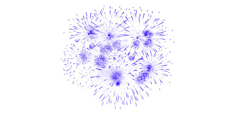 Obraz premium Brilliant blue fireworks exploding beautifully against the dark night sky a festive celebration display for New Year s