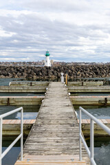 Prescott Heritage Harbour on the St. Lawrence River in Ontario, Canada