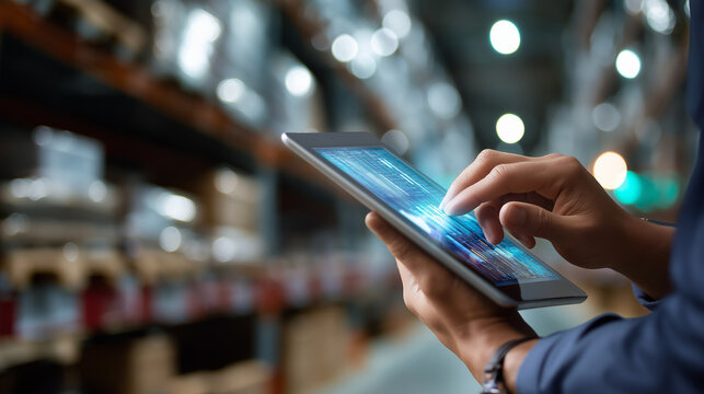 AI powered system improving retail inventory management analyzing sales data demand forecasting  real time stock monitoring optimized inventory control logistics tec