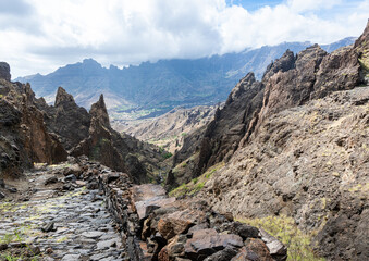 Descending from Forquinhas Pass Toward the Deep Valleys of Santo Ant&atilde;o
