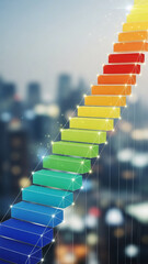 Business growth chart as abstract staircase