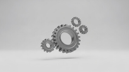 Floating gears representing productivity