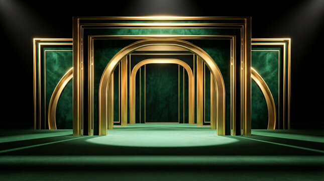 Edi Mubarak Muslim green arch design