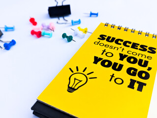 Success motivational quotes concept