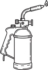 Fototapeta premium Blowtorch with flame for industrial use