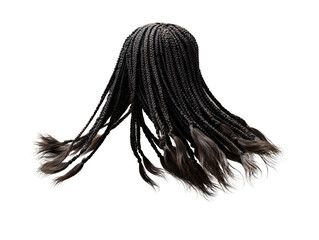 Fototapeta premium Braided Hair in Motion Isolated on Grey Background