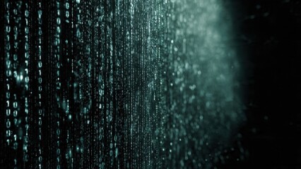 Matrix code rain digital background