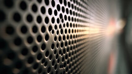 Metal grid with holes