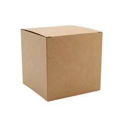 Isolated minimalist kraft paper date box with matte finish photorealistic 3D render