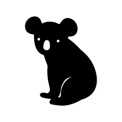 Obraz premium Silhouette of a koala sitting