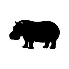 Obraz premium Silhouette of a hippopotamus