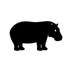 Obraz premium Silhouette of a hippopotamus