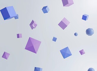 Floating Geometry in Soft Tones