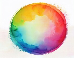 colorful watercolor circle