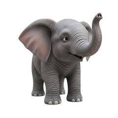 Obraz premium Cute Baby Elephant Cartoon Character