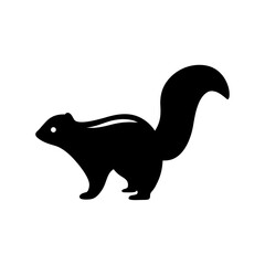 Fototapeta premium Silhouette of a skunk