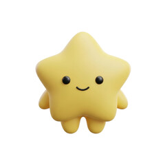 Cute Yellow Star Cartoon Character