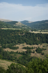 Obraz premium Vue sur la campagne autour du village de Salers dans le Cantal