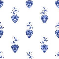 Seamless pattern with chili pepper and lime for spicy mexican food branding