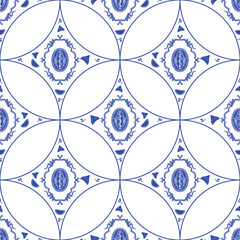 Seamless pattern with chili and tequila icons for authentic mexican bistro