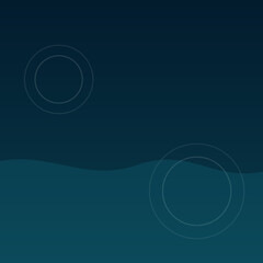 Gradient teal background with abstract wavy lines and soft circular outlines, evoking depth and aquatic calmness in a minimal modern style.