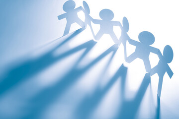 Team holding hands united