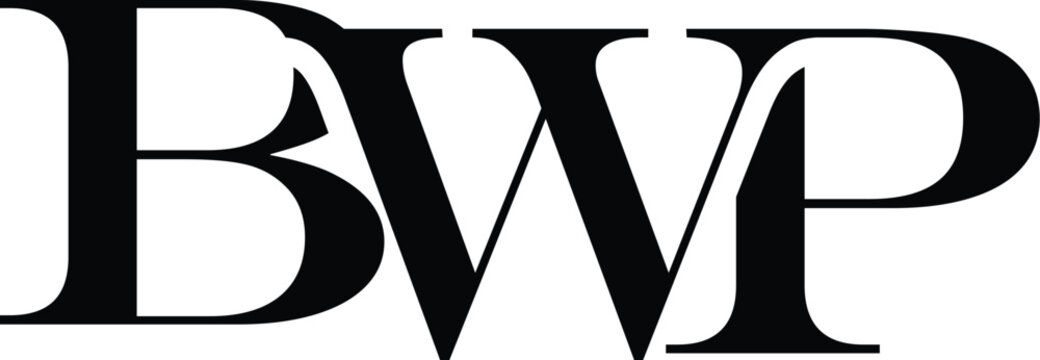 Letter BWP fashion logo design
