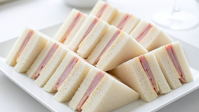 Traditional Argentinian Miga sandwich. Catering style.