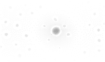 Abstract vector halftone texture with gray dots and molecular clusters on white. Futuristic science and technology data visualization with geometric particle distribution.