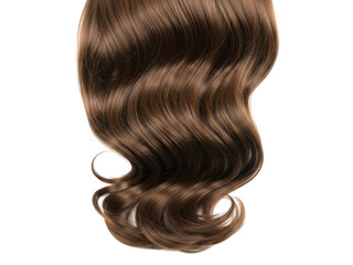 Naklejka premium Lustrous brown curls isolated on transparent background