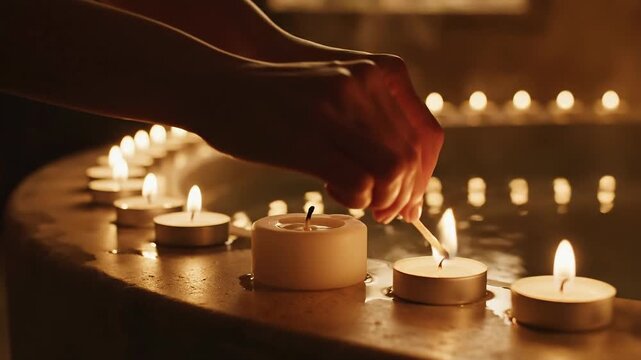 hands lighting candle, spirituality, faith, hope, meditation, peace
