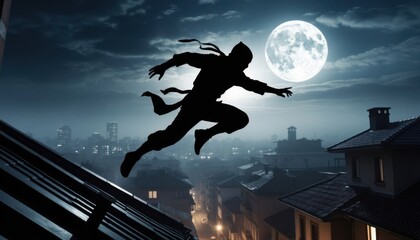 Stealth warrior rooftop leap