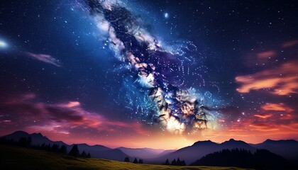stunning view of the milky way galaxy in the night sky