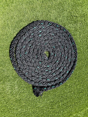 Black Rope Coiled Into A Circle