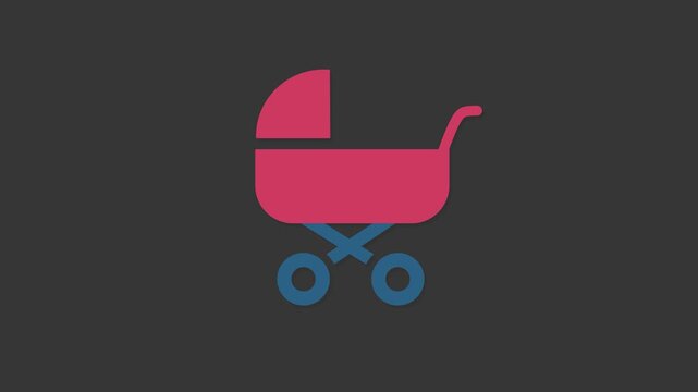 Minimalist Baby Stroller Illustration: A clean, stylized depiction of a baby stroller against a muted backdrop, evoking the themes of infancy and childcare.
