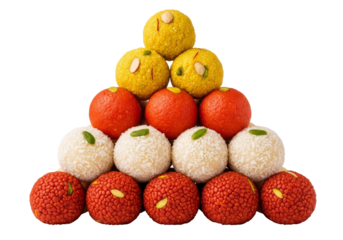 vibrant mithai pyramid platter of assorted indian sweets