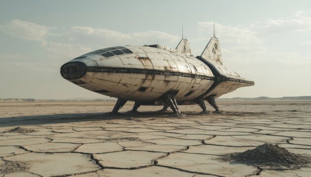 Abandoned Sci Fi Spaceship - Powered by Adobe