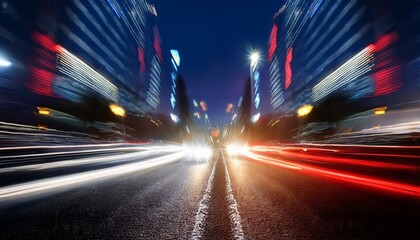 dark car taillights at night city lights blurred in background