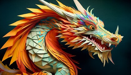 papier m ch dragon origami