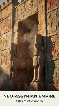 Neo Assyrian Empire Mesopotamian Ancient Stone Relief Architecture Heritage
