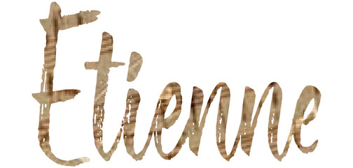 Fototapeta premium Etienne - word name written - ideal for websites, presentations, cards, banners, prints, cricut, silhouette, sublimation, labels, stickers made with old music sheet
